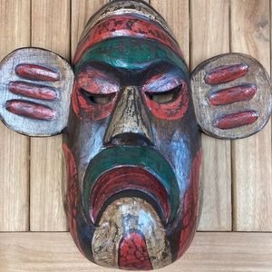 Maori Wooden Mask Decor (New)